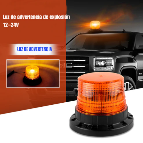 Luz Estroboscópica de Emergencia para Coche – Baliza Giratoria LED de 12W