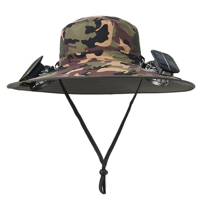 Solar Fan Cap Outdoor Mountaineering Fishing