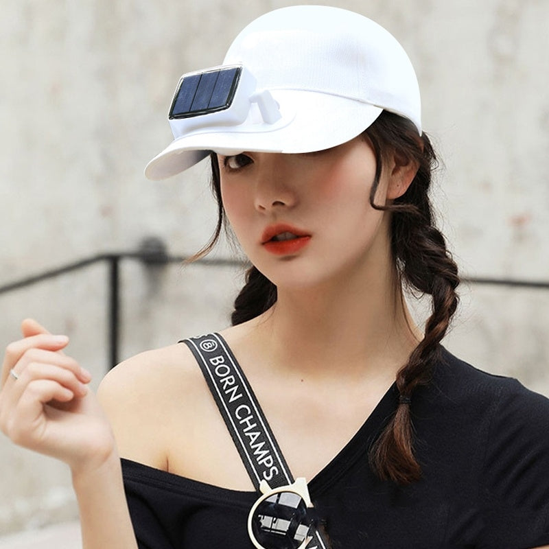 Solar Electric Fan Cap