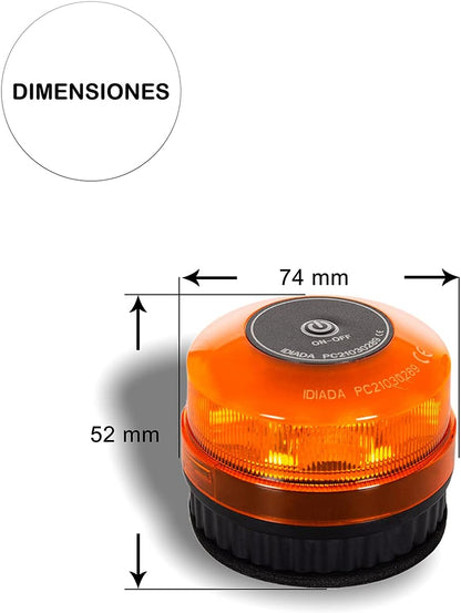 Luz Estroboscópica de Emergencia para Coche – Baliza Giratoria LED de 12W (Copy)